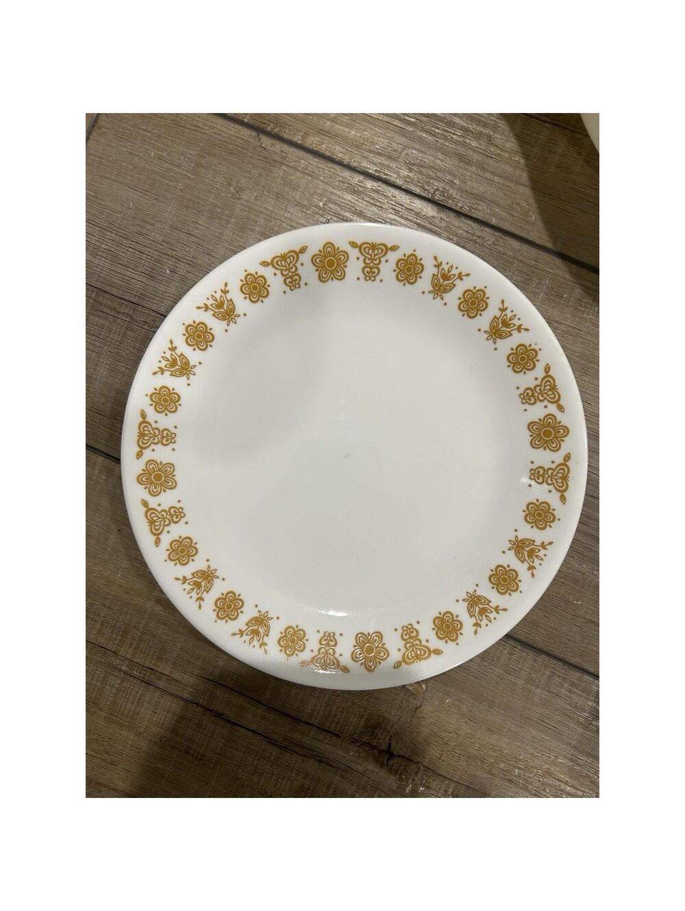 Corelle Butterfly Gold Salad Luncheon 8.5" Plate Vintage Corning Livingware